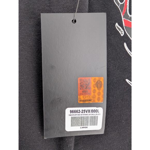 NWT Harley Davidson H-D American Pride Fleece Crew in Black size Large - Picture 4 of 8